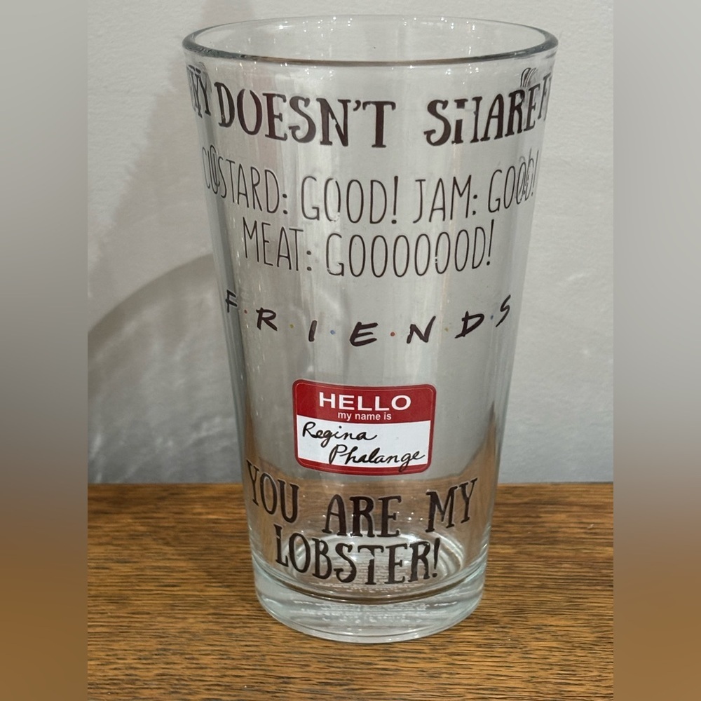 Vintage Friends TV Series Glass Favorite Sayings